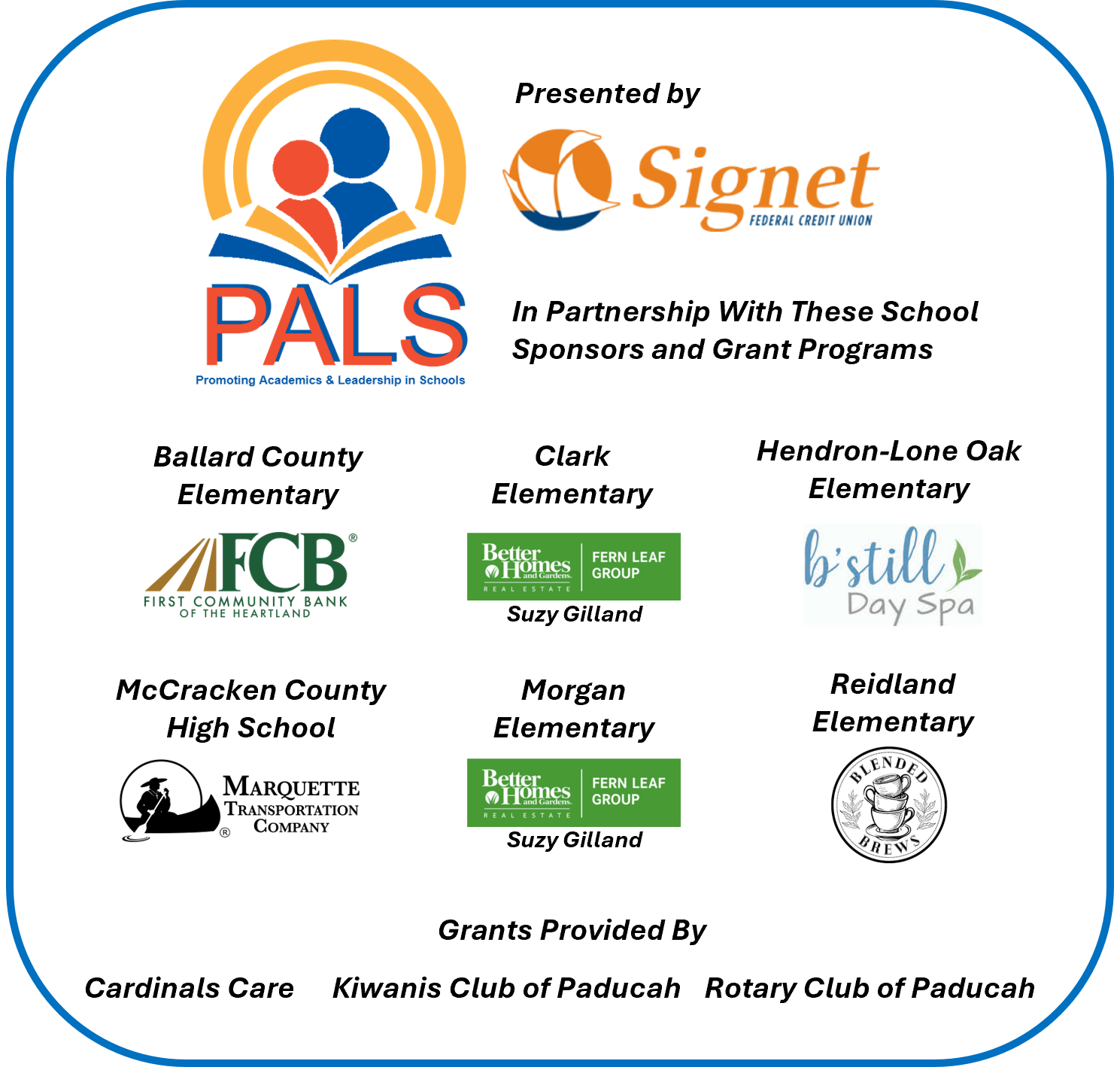 PALS Sponsors